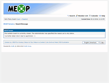 Tablet Screenshot of forum.mexp.dk